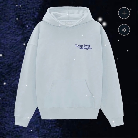 Taylor Swift Tops - Taylor Swift Midnights Blue Hoodie